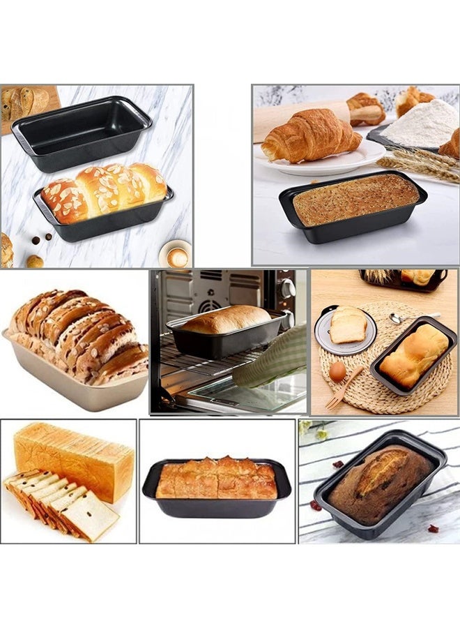 HOMESTAR Non-Stick Mini Loaf Pan, Carbon Steel Bread and Toast Mold, Little Bakeware Pans for Banana Bread, Breads, Small Cakes and Individual Meatloafs, Black - Image 5